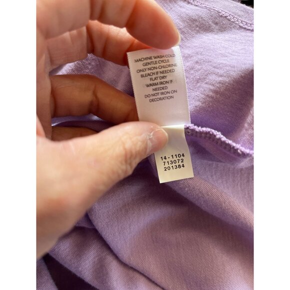 3 For $6 J.Jill Womens XSmall Purple Soft Shimmer Tee Sequins Half Sleeve Blouse - Picture 7 of 7